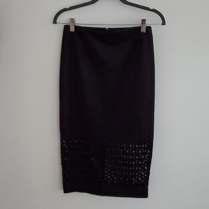 Sans Souci Black Pencil Skirt with Cutouts Size S